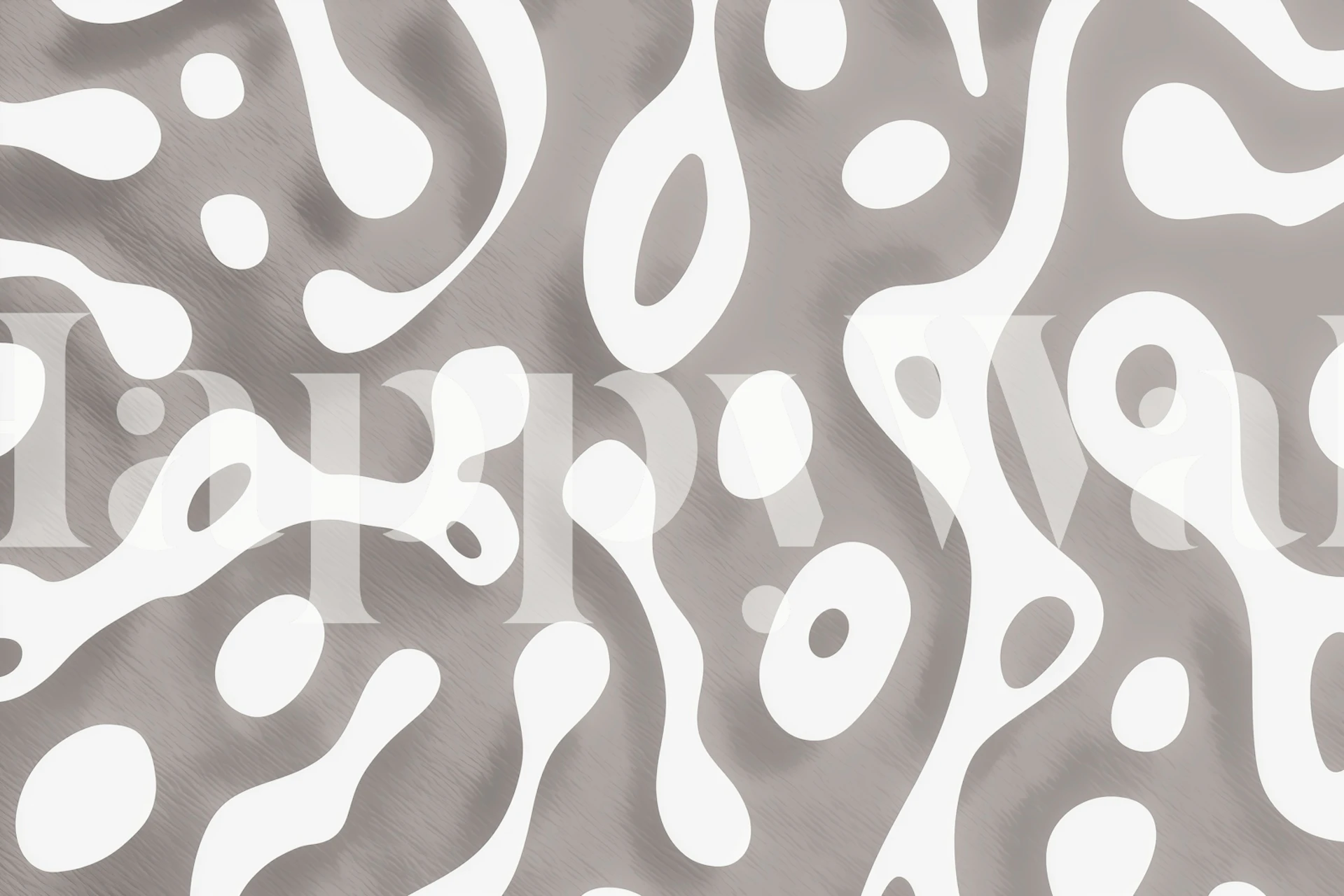 Tapeta Modern Gray Wavy Abstract v miestnosti