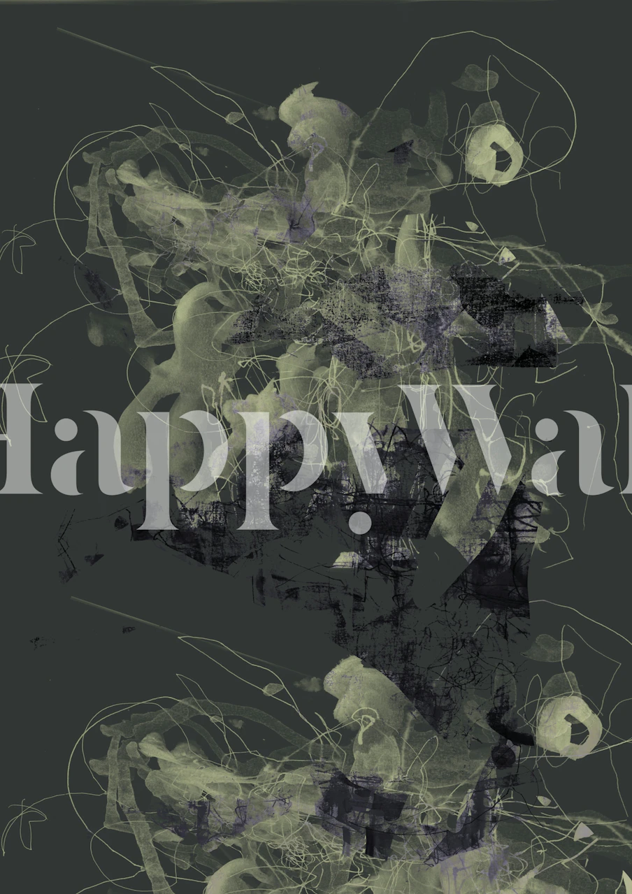 Gold wallpaper design in a room