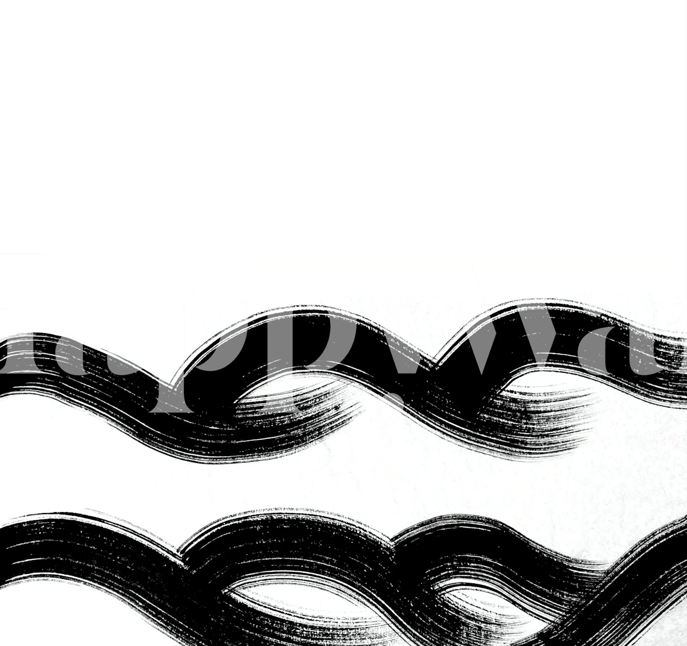 Diseño de papel pintado Wave lines 02 en una habitación