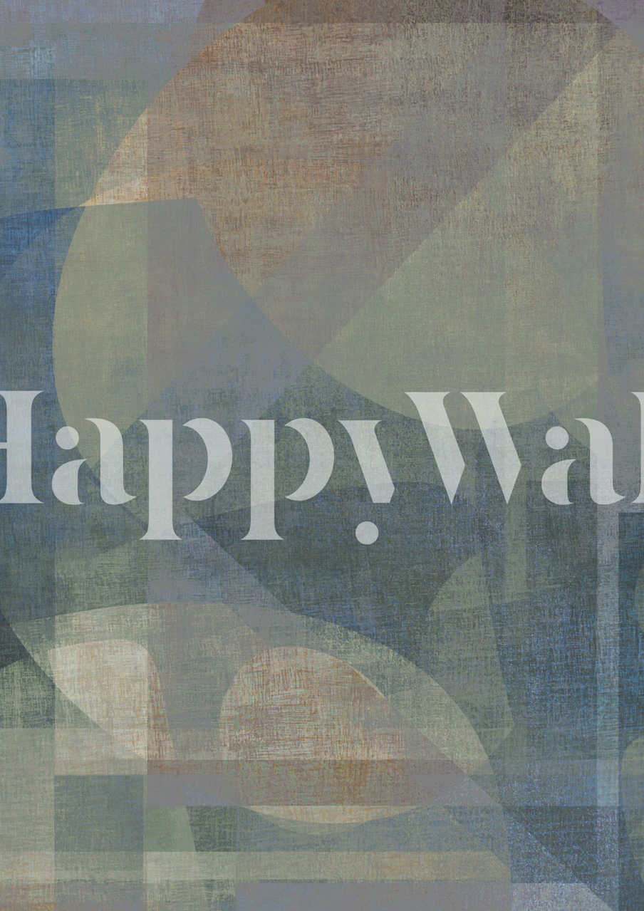 Muted geometric wallpaper in a modern room