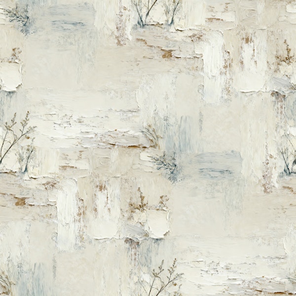 Soft Plaster Botanical Garden Texture Ivory
