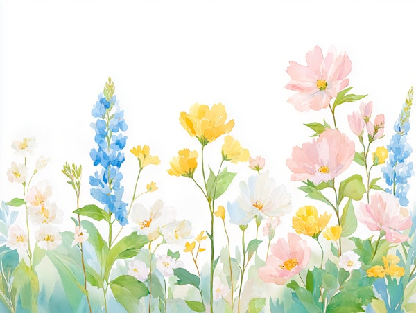 Watercolor Wildflower Meadow
