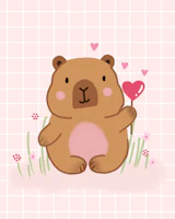 Capybara in Love tapete