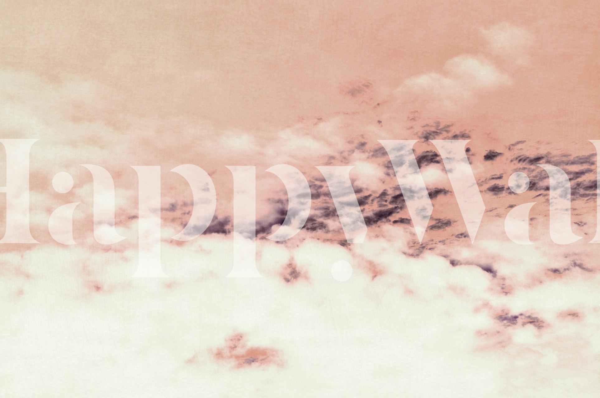 Papel de parede de nuvens suaves numa sala