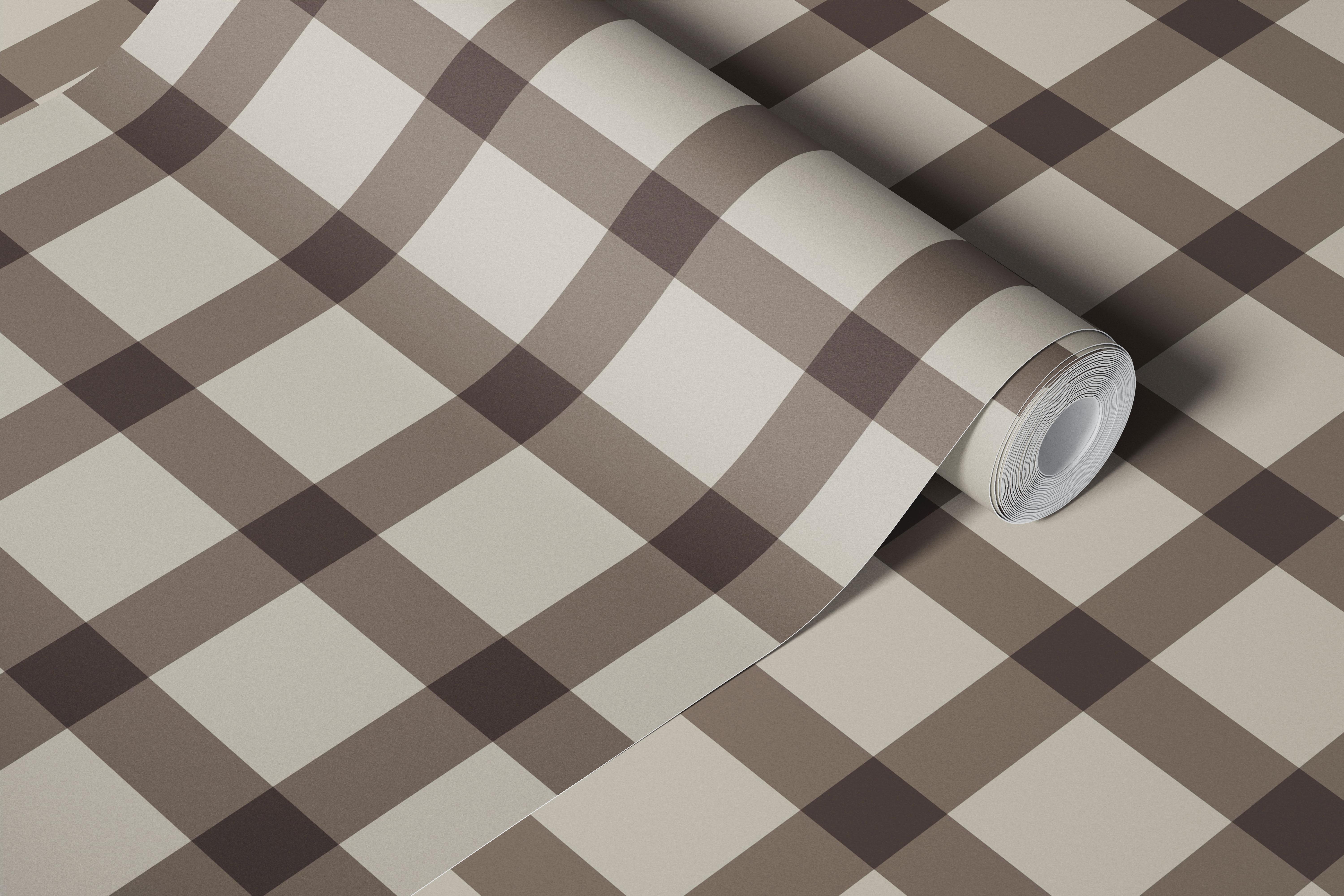 Neutral Buffalo Check tapete istabā