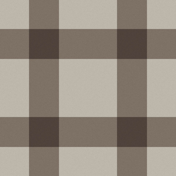 Soft Brown Cream Buffalo Plaid Large