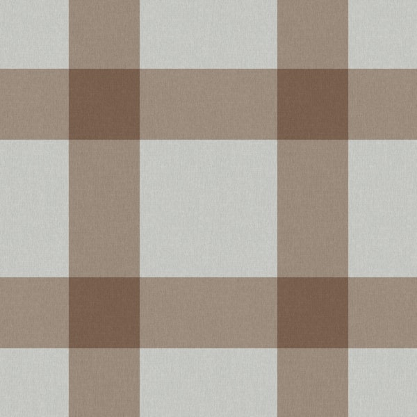Soft Brown Cream Buffalo Plaid Large