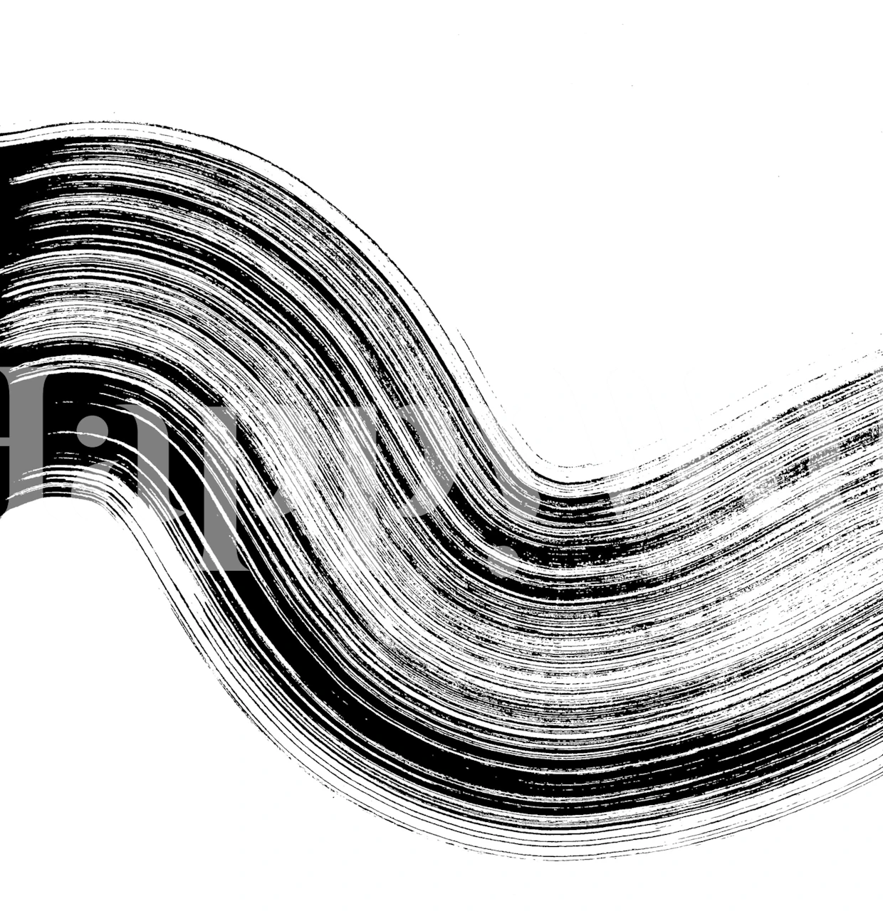 Design della carta da parati Wave flow 04 in una stanza