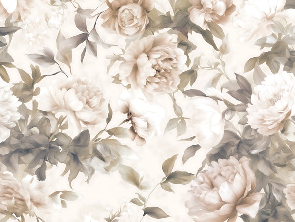 Soft Blush Peony Garden