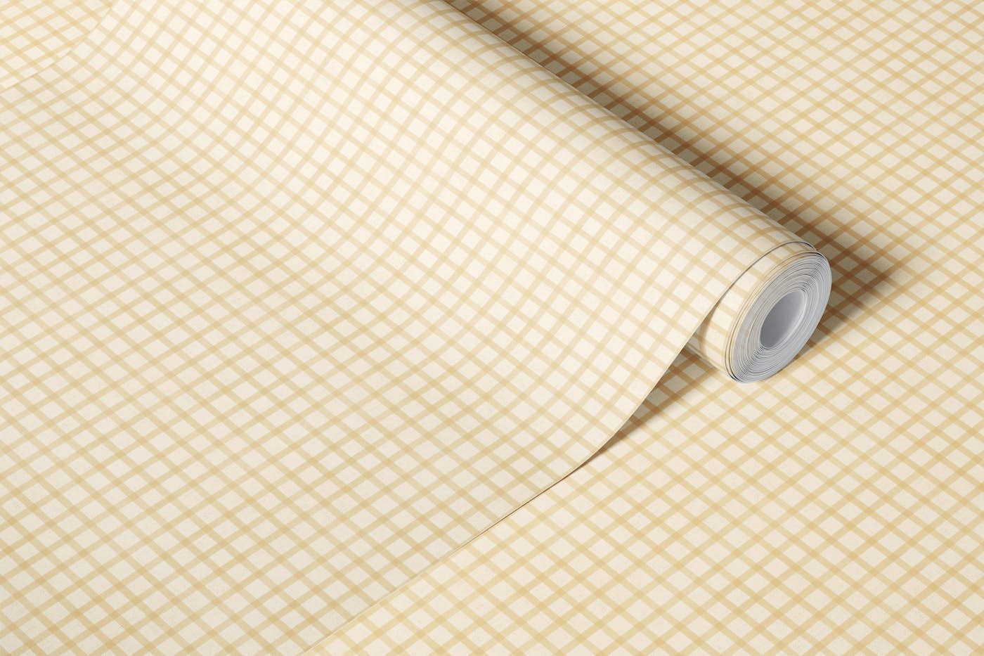 Soft Gingham On Canvas wallpaper roll