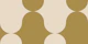 Retro Geometric Arches Pattern Tan Gold