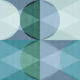 Art Deco Geo Circles Teal Sage