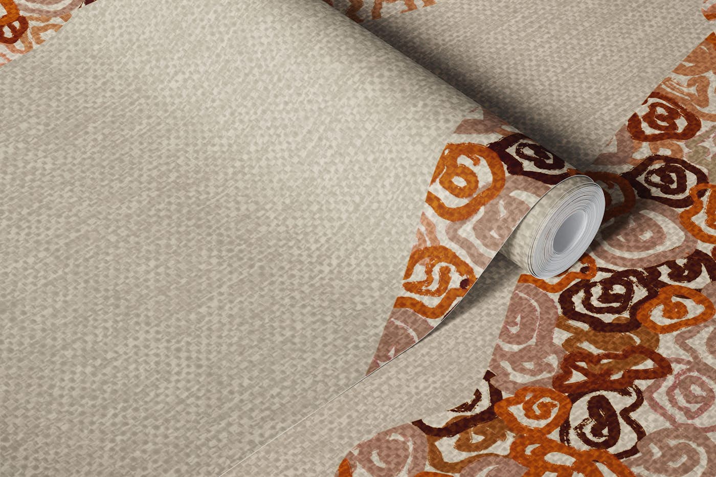 Earthy Giraffe Silhouettes wallpaper roll