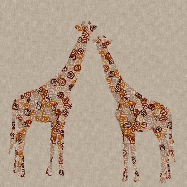Earthy Giraffe Silhouettes