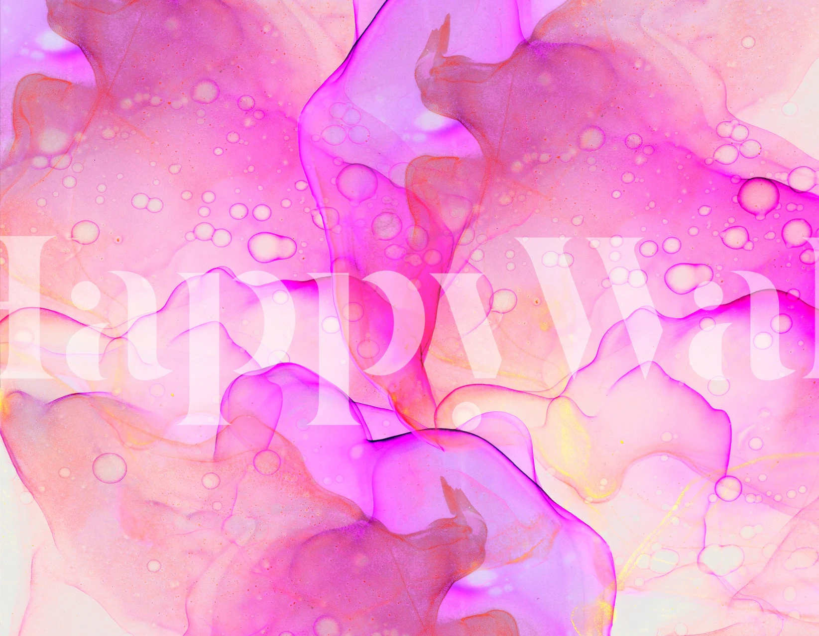 Abstrakti vaaleanpunainen tyttömäinen nestemäinen seinämaalaus vaaleanpunaisen ja valkoisen sävyillä