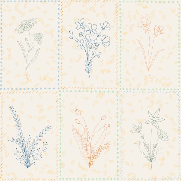 Mediterranean Botanical Tiles