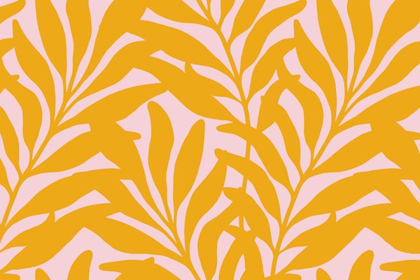 Leaf Forest - Pink and Yellow
