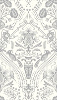 Vintage Grey Oriental Damask tapete