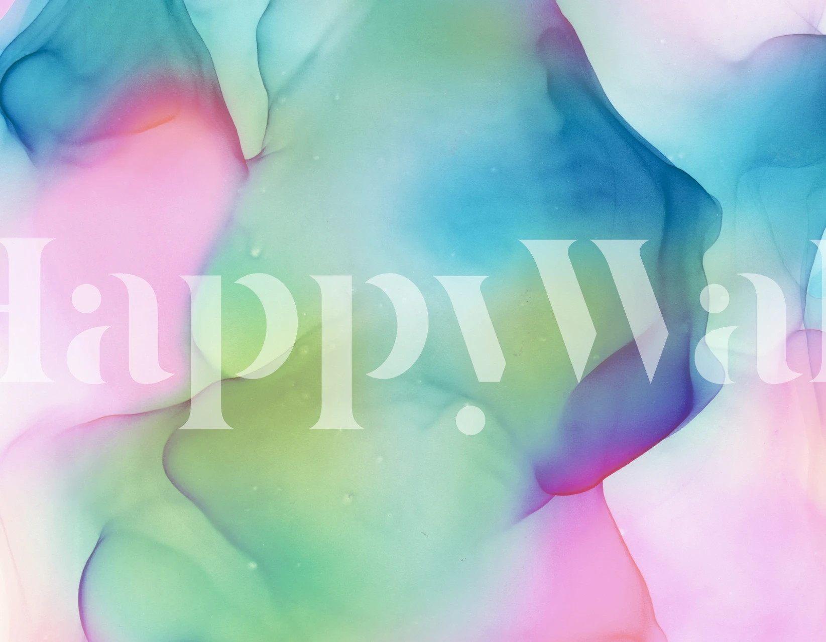 Pastel liquid art design with flowing colors blue, pink, green wallpaper
