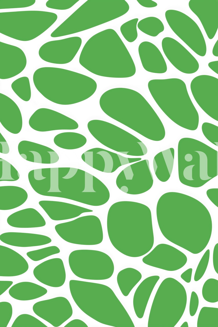 Jungle Spots Geometric Green wallpaper in a room