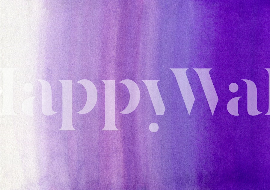 Purple gradient wallpaper displayed in a room