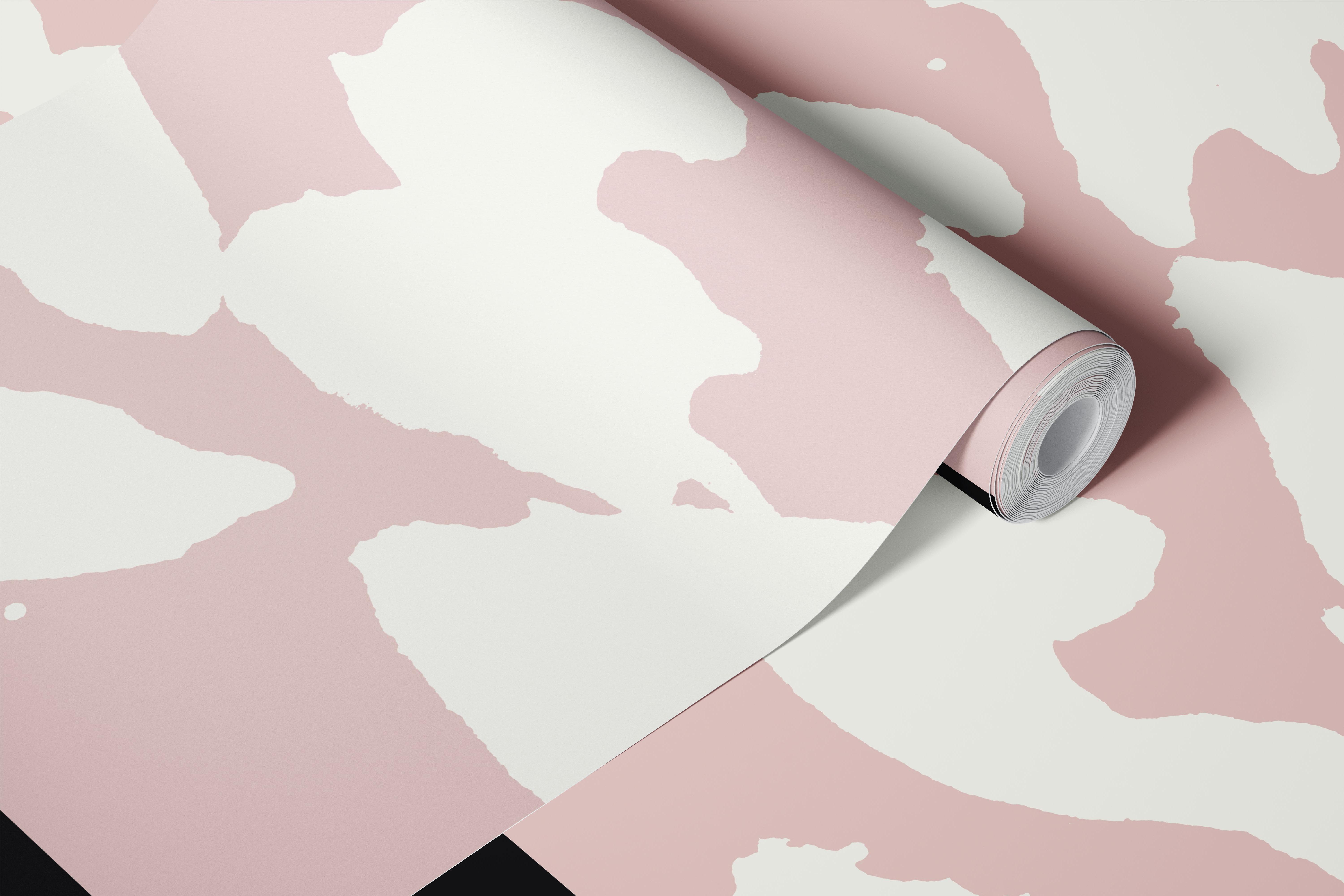 Abstract pink wallpaper in a modern room