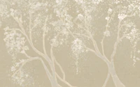 Vintage Beige Cherry Blossom wallpaper