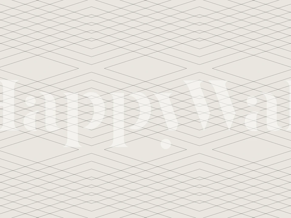 Behang met geometrisch patroon in een kamer