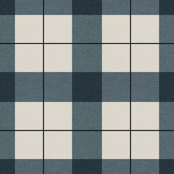 Coastal Blue Plaid Small Squares