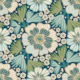 Flower power in teal green beige