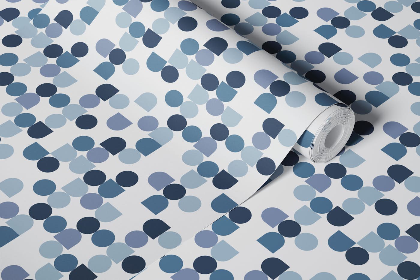 Geometric shapes coastal vibes small wallpaper roll