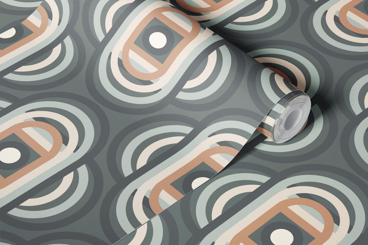Mid Century Arch Motif wallpaper roll