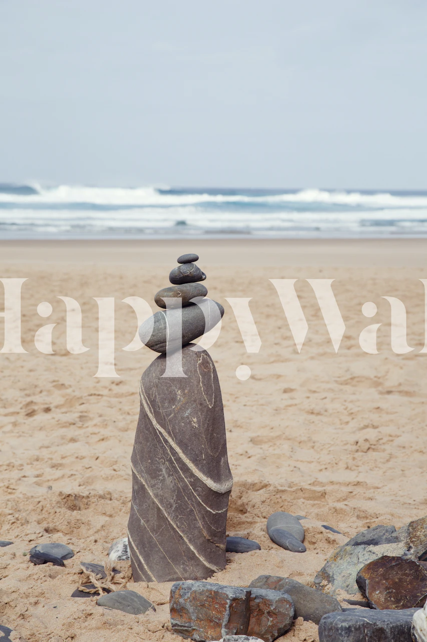 Land Art Pebble Stack i et rum