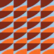 Retro Geometric Orange Burnt Red Baby Blue