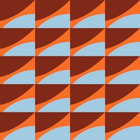 Retro Bows Burnt Red Baby Blue Orange Jumbo wallpaper