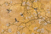 Hummingbirds and Cherry Blossoms wallpaper