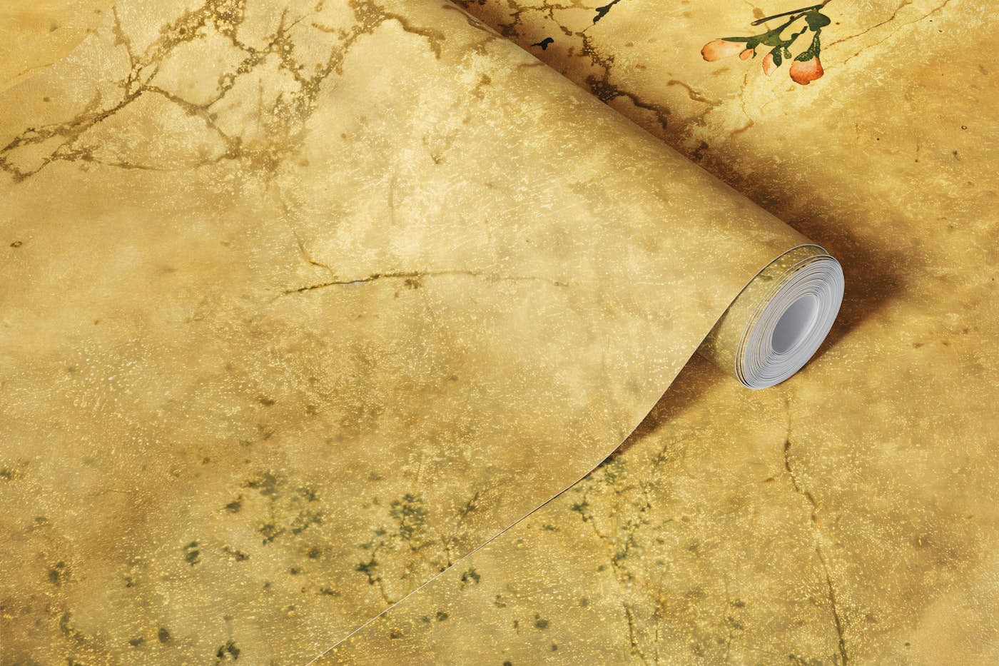 Vintage Cherry Blossom Branches wallpaper roll