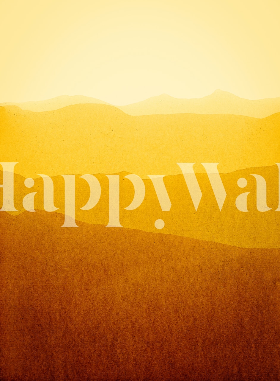 Gradient landscape wallpaper in warm yellow hues, abstract style