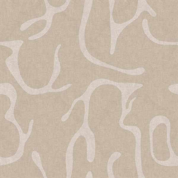 Sandy Beige Abstract Stone Mosaic