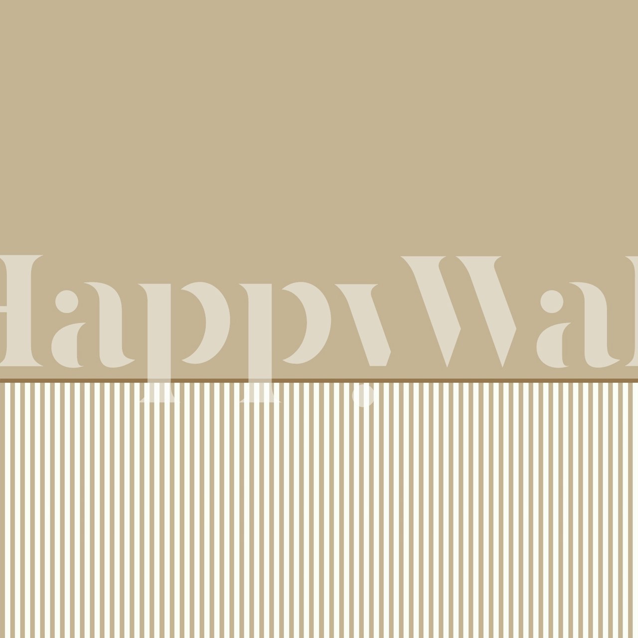 Beige striped wallpaper in a room