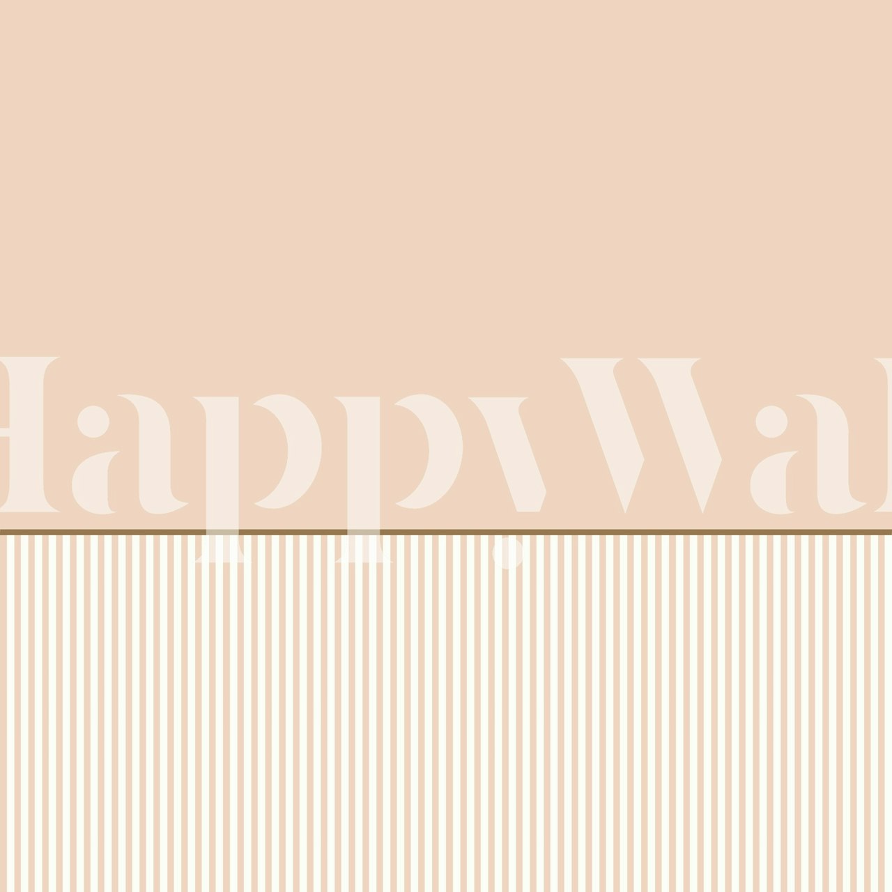 Blush pink tapeta s prugama i obrubom u sobi