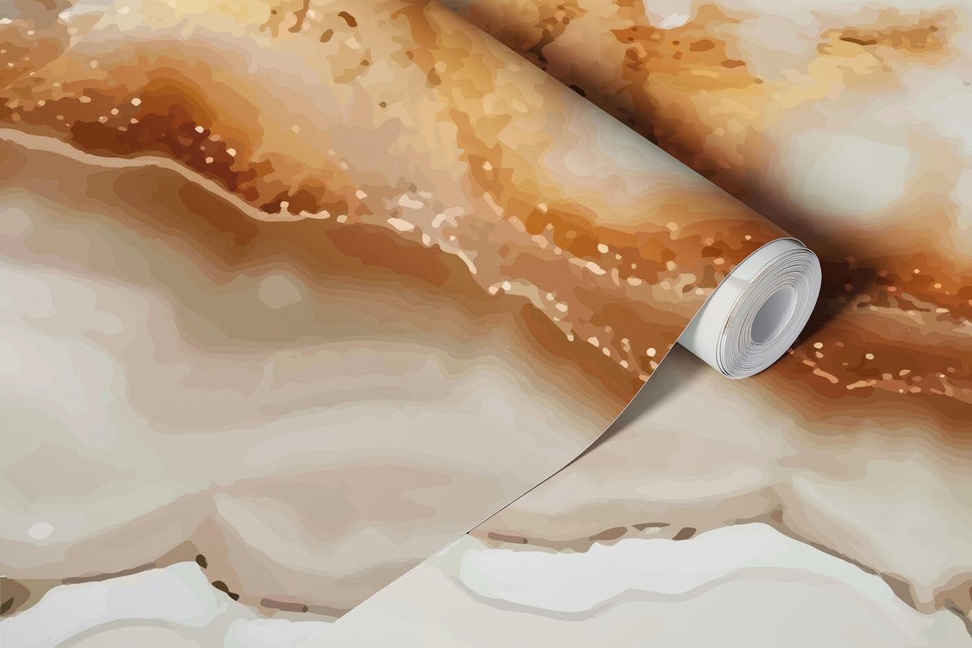 Mocha Cream Marble Mural wallpaper roll