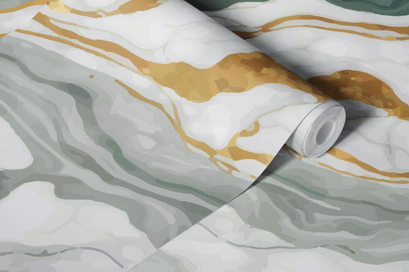 Grey and Gold Stone wallpaper roll