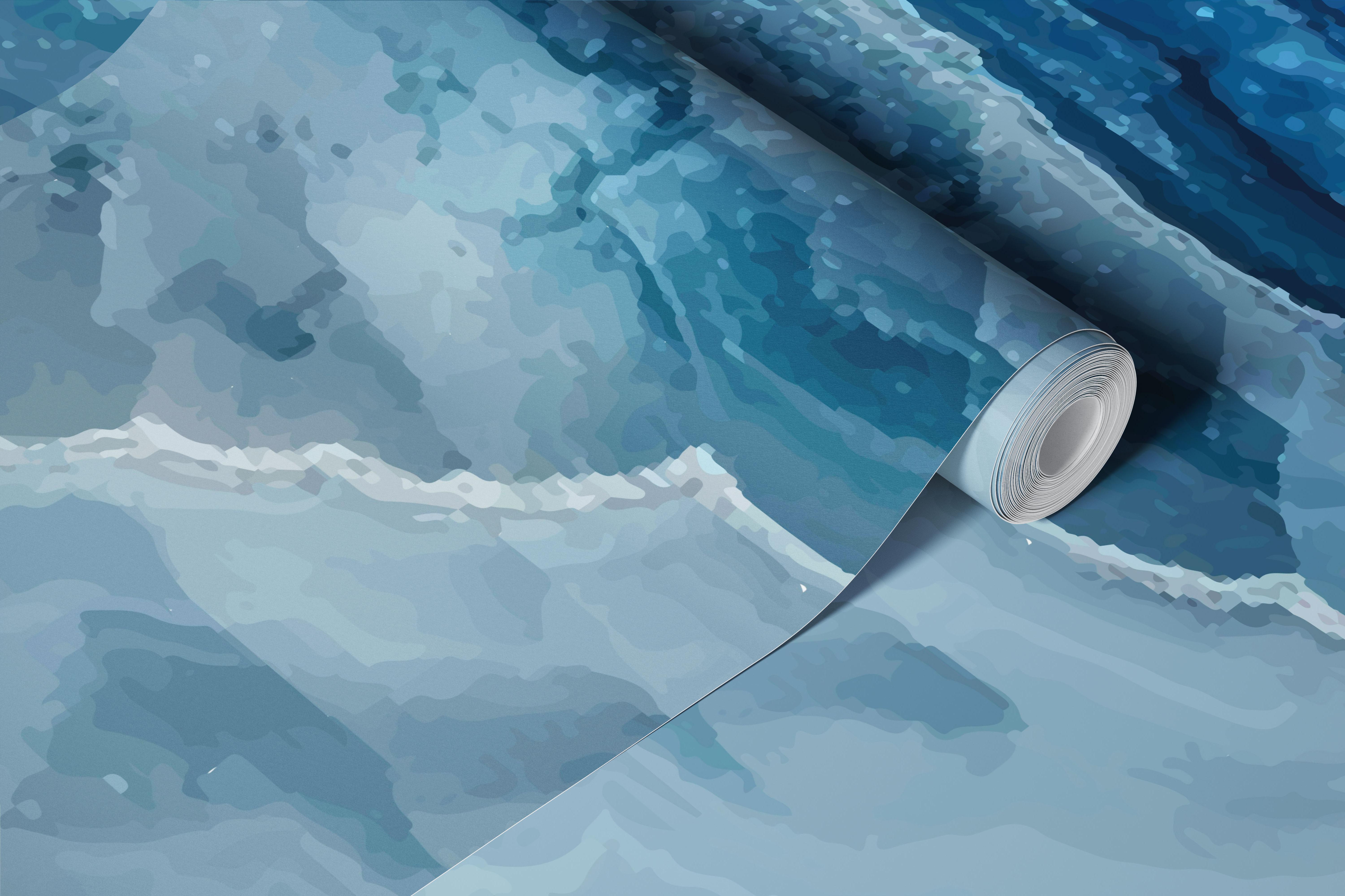 Blue Agate Surface Mural istabā