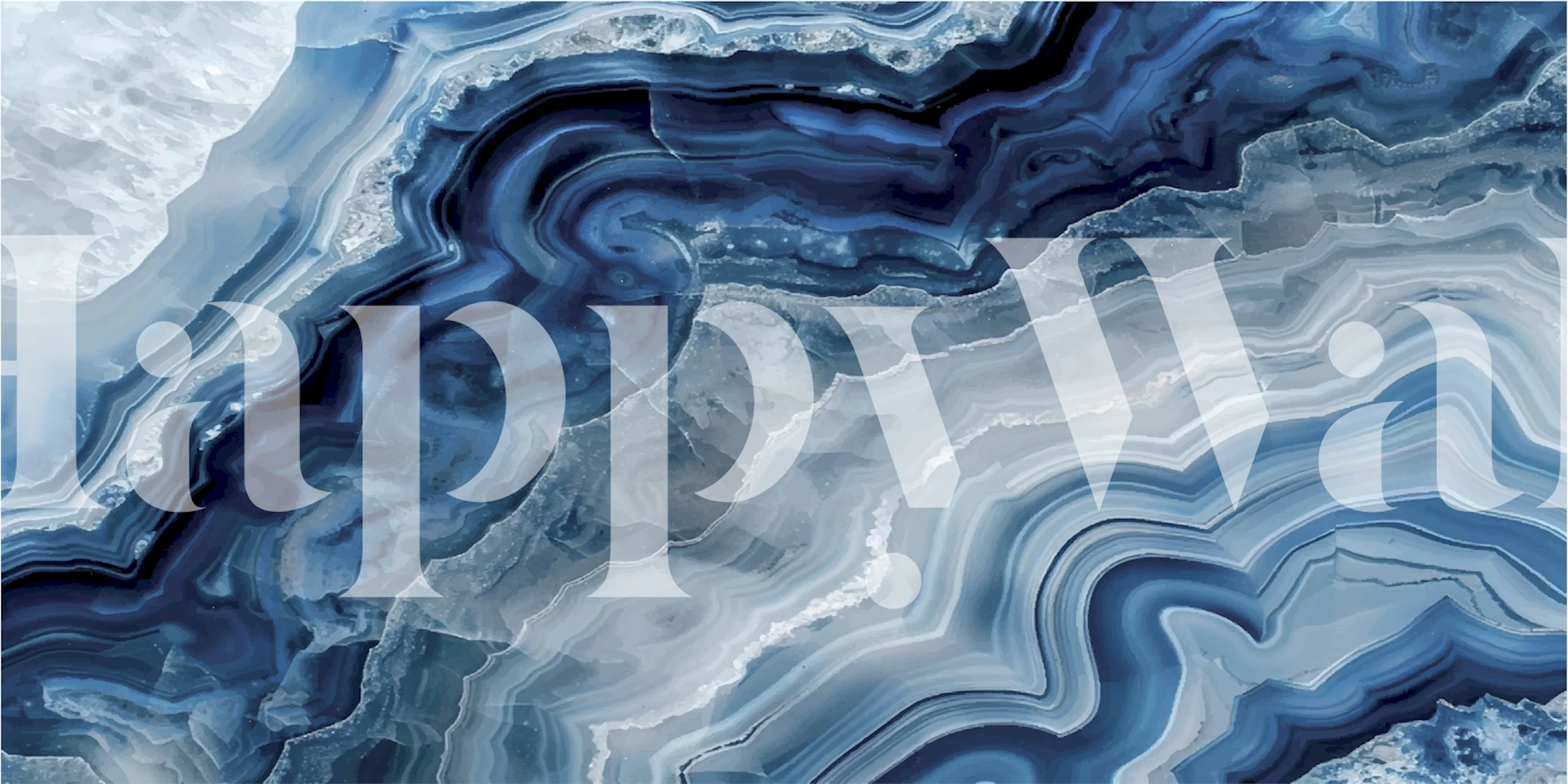 Blue Agate Surface Mural in a room