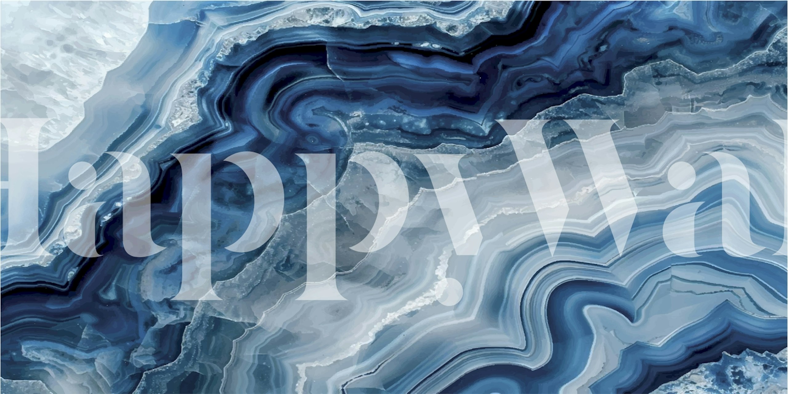 Blue Agate Surface Mural in a room