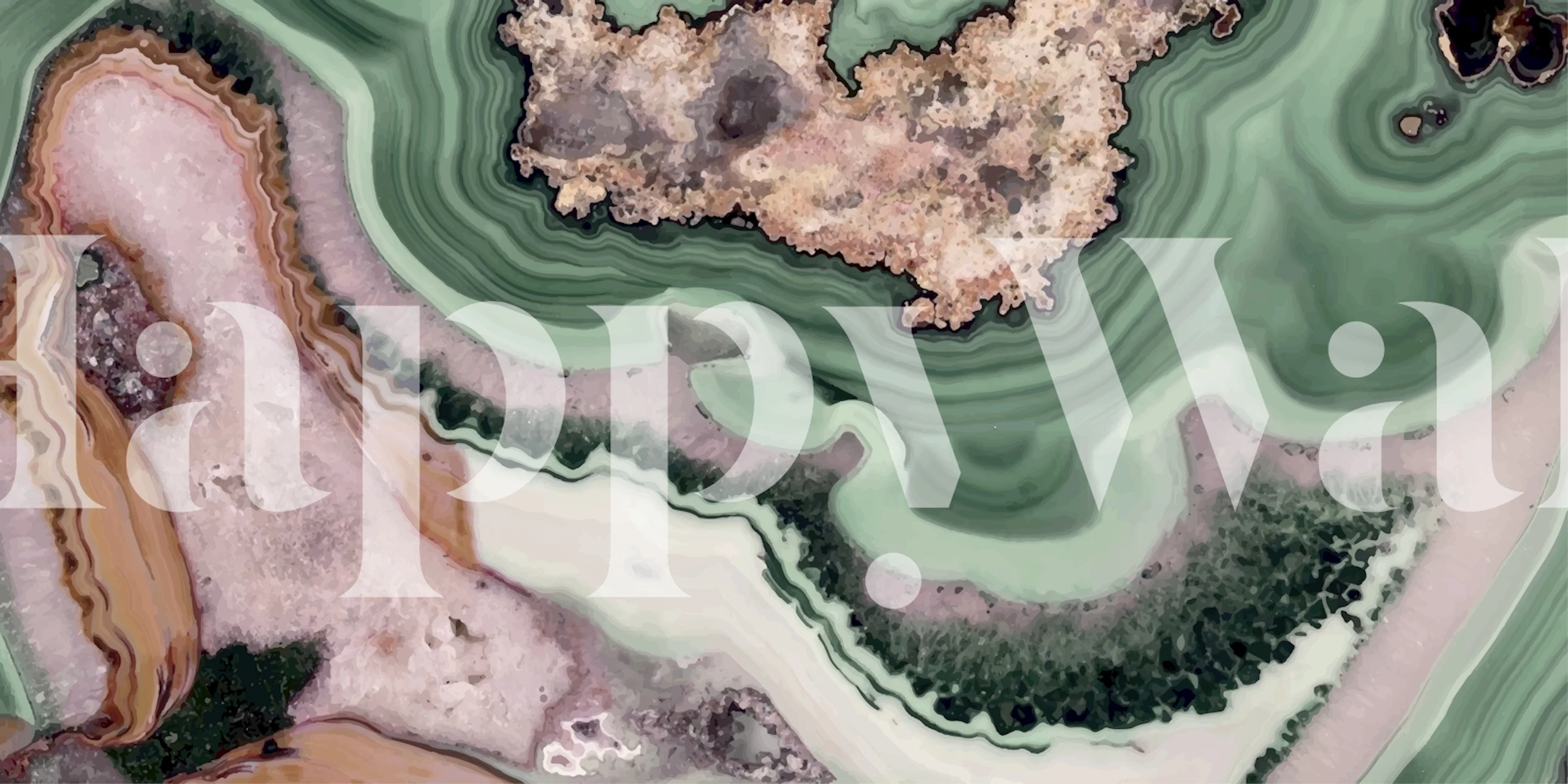 Papier peint à surface d'agate complexe dans une pièce