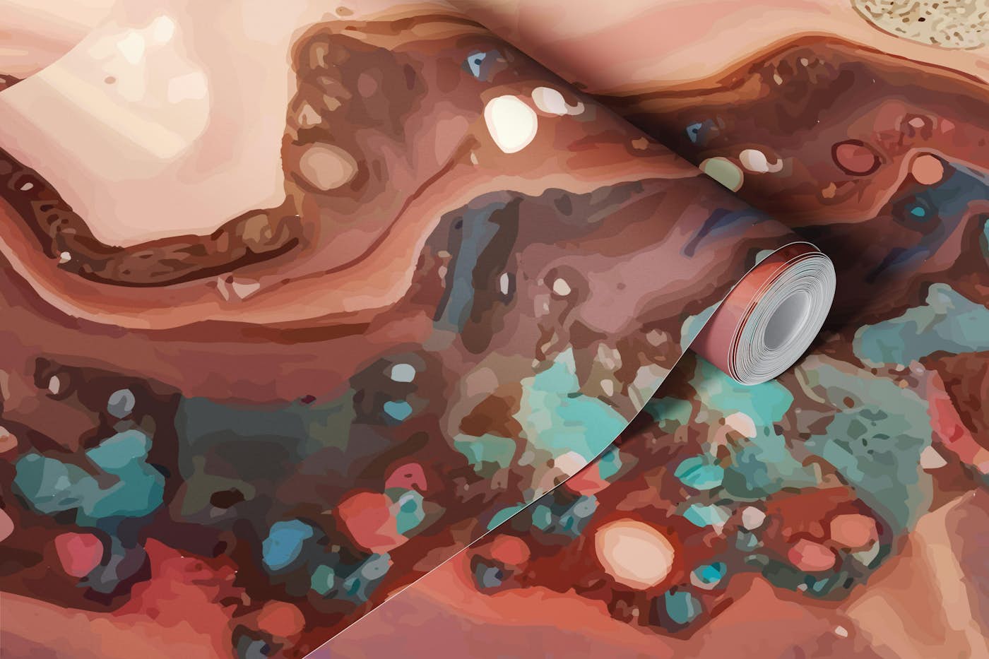 Petroleum Stone Mural wallpaper roll