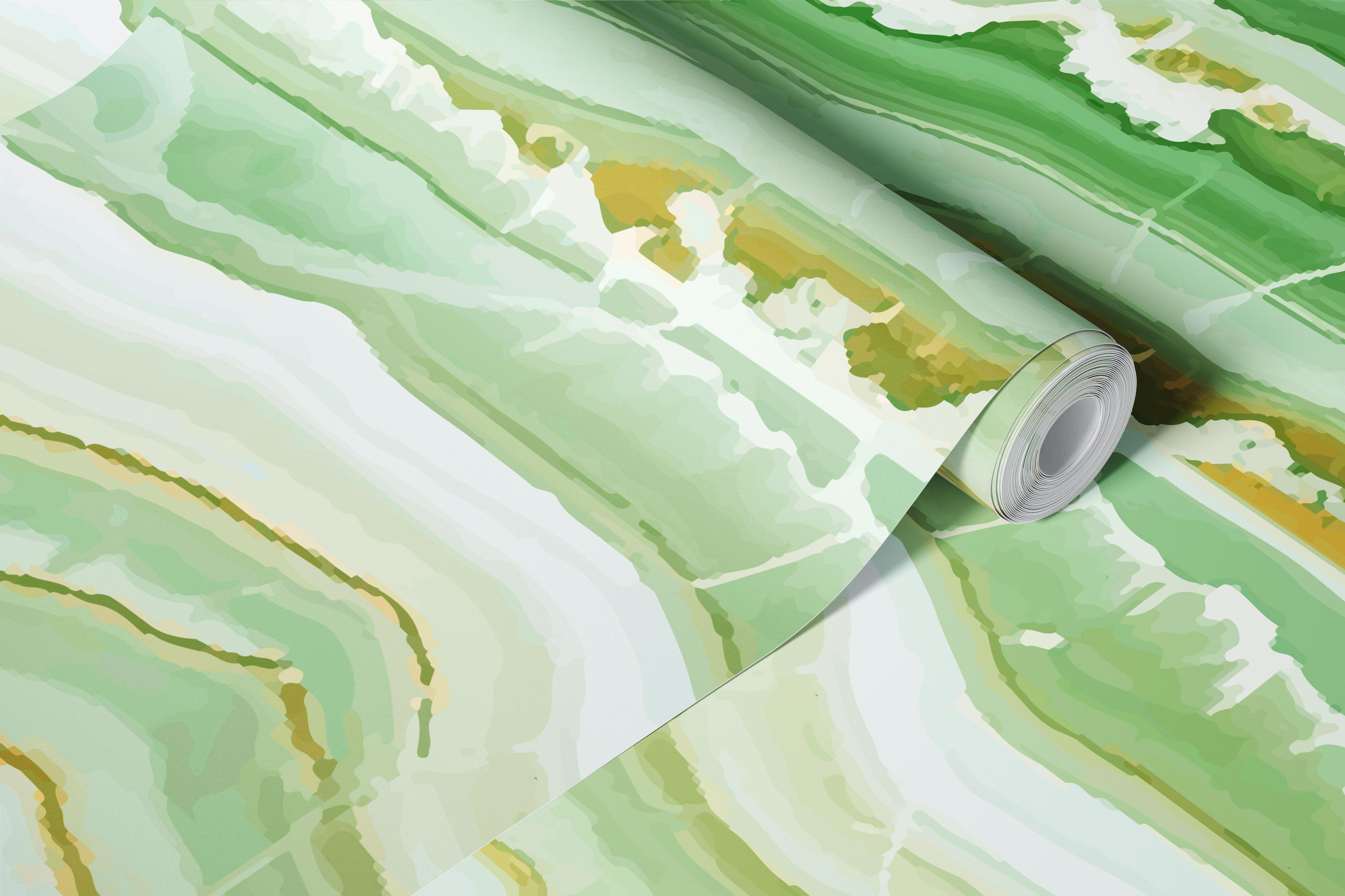 Green Agate Surface wallpaper in a room