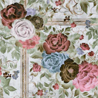 Victorian Roses Art White Pearl wallpaper